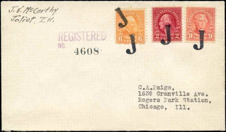 US Illinois, Joliet 554, 561, 638 Fancy Cancel Cover