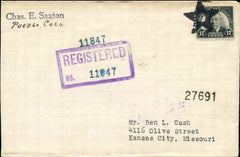 US Colorado, Pueblo Fancy Cancel Cover, Star