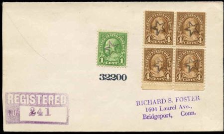 US Connecticut, Plantsville Fancy Cancel Cover, Star