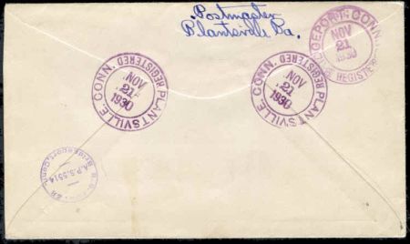 US Connecticut, Plantsville Fancy Cancel Cover, Star