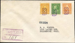 US Illinois, Braceville 552, 562, 638 Fancy Cancel Cover, "B" Cancel