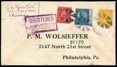 US Illinois, Chicago 554, 562, 557 Fancy Cancel Cover, Cross