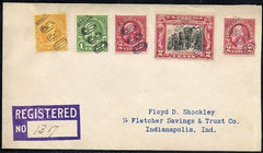 US Indiana, Winchester 632, 634, 642, 651 Fancy Cancel Cover