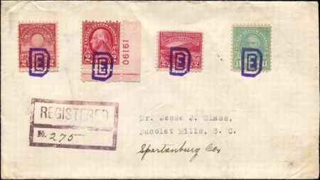 US Kentucky, Ed 554, 563, 654, 681 Fancy Cancel Cover, E and D
