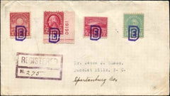 US Kentucky, Ed 554, 563, 654, 681 Fancy Cancel Cover, E and D