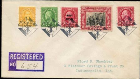 US Kentucky, Ed 552, 554, 562, 646, 651 Fancy Cancel Cover, Knights of Columbus