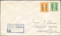 US Kentucky, Ed 552, 554, 562, 651 Fancy Cancel Cover, Ornate