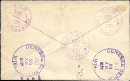 US Indiana, Yorktown 552, 558, 562 Fancy Cancel Cover