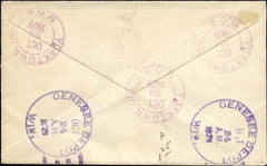 US Indiana, Yorktown 552, 558, 562 Fancy Cancel Cover