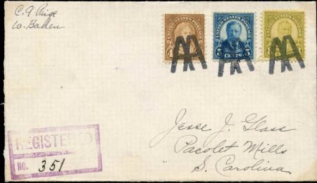 US Indiana, West Baden 556, 557, 560 Fancy Cancel Cover