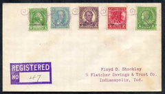 US Indiana, Pershing 552, 555, 563, 645, 705 Fancy Cancel Cover, Pershing Bust