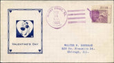 US Virginia, Merry Point Fancy 726 Cancel Cover, Heart with Arrow