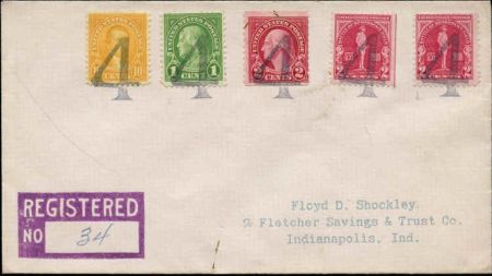 US West Virginia, Big Four 554, 557, 564, 688 Fancy Cancel Cover, "4" Cancel