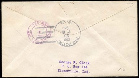 US West Virginia, Big Four 554, 557, 564, 688 Fancy Cancel Cover, "4" Cancel