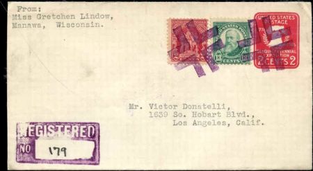 US Wisconsin, Manawa 622, 680, U522 Fancy Cancel Cover, Crossroads