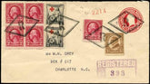 US New Jersey, Edgewater 553, 554, 702, U429 Fancy Cancel Cover, Diamond Shape