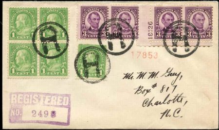 US New Jersey, Edgewater 552, 554 Fancy Cancel Cover, "R" in Circle