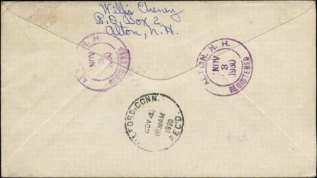 US New Hampshire, Alton 552, 654, 689 Fancy Cancel Cover, Star