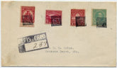US South Carolina, Pacolet Mills 563, 654, 657, 681 Fancy Cancel Cover