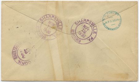US Pennsylvania, Sharpsville 557, 558 Fancy Cancel Cover, Star