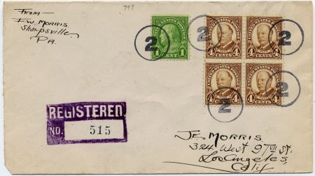 US Pennsylvania, Sharpsville 552, 685 Fancy Cancel Cover