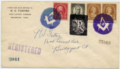 US Pennsylvania, Sharon, 554, 556, 559 Fancy Cancel Cover Masonic symbol