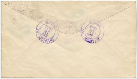 US Pennsylvania, Sharon, 554, 556, 559 Fancy Cancel Cover Masonic symbol