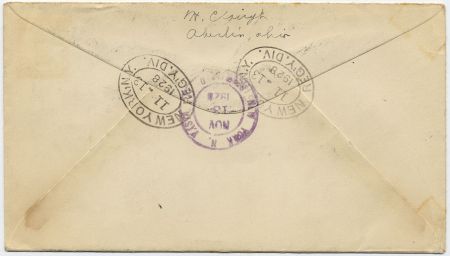 US Ohio, Oberlin 555, 563 Fancy Cancel Cover