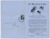 US 1850 Advertising Cover for German Fly Paper with Scott 7