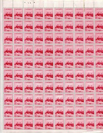 US Ryukyu Islands 8, 8b Rare Mint Sheet