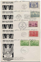 US 790 - 794 Autographed Covers, each signed by the Designer