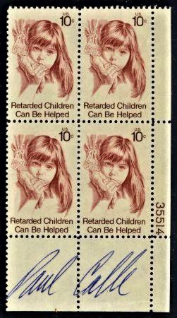 US 1549 Autographed PB, designer Paul Calle