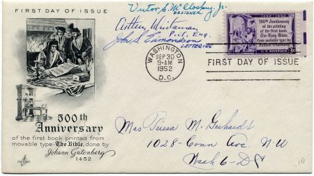 US 1014 Atographed Cover, designers and engravers