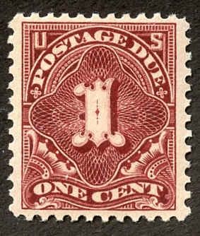 US J61b Postage Dues VF - XF Deep Claret Shade