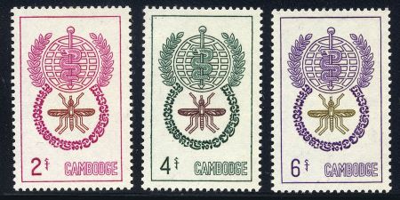 Cambodia 106 -108 NH Insect, Anti-Malaria issue