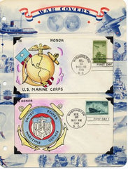 US 929, 934, 935, 936, 939 & 940 FDC's Mae Weigand Hand Painted