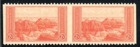 US 741b Error XF NH Horizontal Pair - Imperf Between - Pos. 19-20; PF Cert, Unusually Pristine cv 1,000