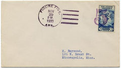 US Arkansas, Figure Five 733 Fancy Cancel Cover, Solid Numeral 5