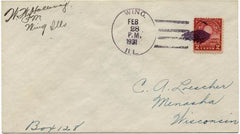 US Illinois, Wing 654 Fancy Cancel Cover