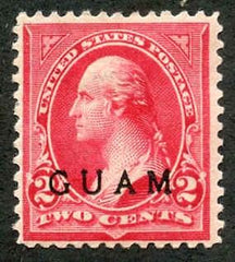US Guam 2a Possessions F - VF Rose Carmine