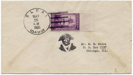 US Idaho, Elba 739 Fancy Cancel Cover, Napoleon, Vice President stamp