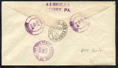 US Pennsylvania, Corry 410, 654, 657 Fancy Cancel Cover