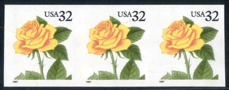 US 3054a Error XF NH Imperf Strip of 3