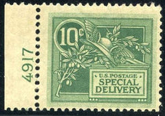 US E7 Special Delivery F - VF 2 plate number singles cv $130+