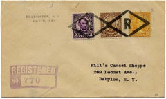 US New Jersey, Edgewater 555, 562, 685 Fancy Cancel Cover, Diamond