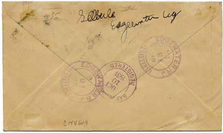 US New Jersey, Edgewater 555, 562, 685 Fancy Cancel Cover, Diamond