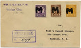 US Ohio, Medina 555, 562, 685 Fancy Cancel Cover, Soild "M" Cacncel