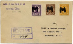 US Ohio, Medina 555, 562, 685 Fancy Cancel Cover, Soild "M" Cacncel
