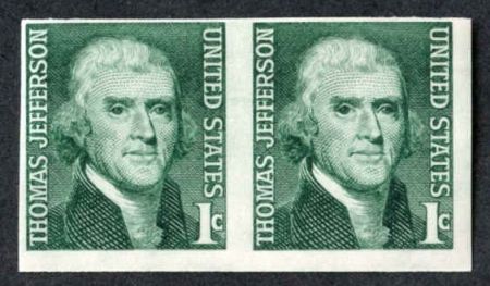 US 1299b Error F - VF NH Imperf Horizontal Pair cv 22.50