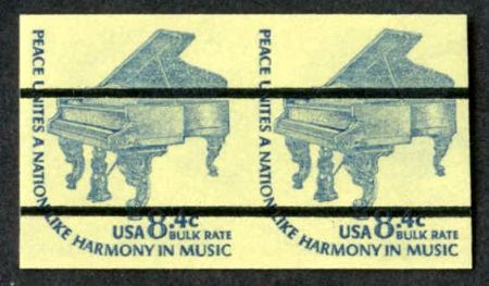 US 1615cf Error VF - XF NH Dull Gum - Imperf Pair cv 15.00